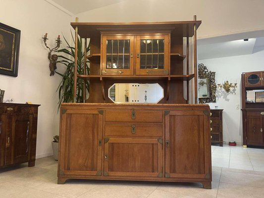 Art Nouveau Carved Bookcase-PXE-1800892