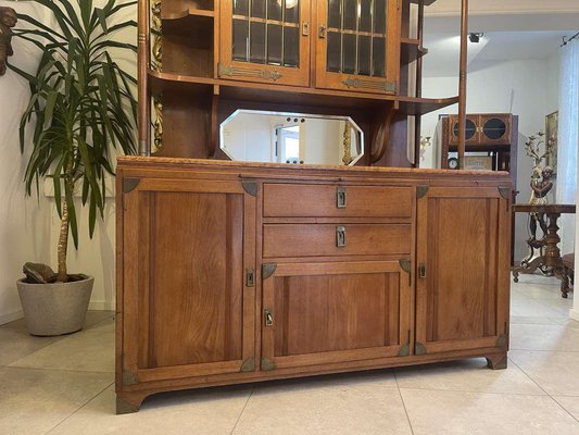 Art Nouveau Carved Bookcase-PXE-1800892