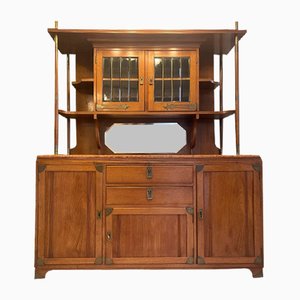 Art Nouveau Carved Bookcase-PXE-1800892