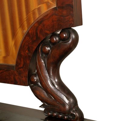 Art Nouveau Carved Burl Walnut Dresser with Mirror from Testolini e Salviati-NJV-715139