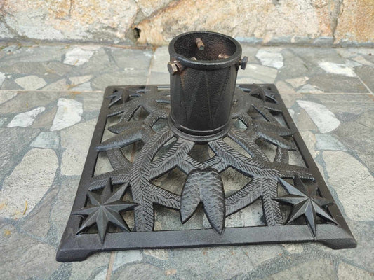 Art Nouveau Cast Iron Christmas Tree Stand