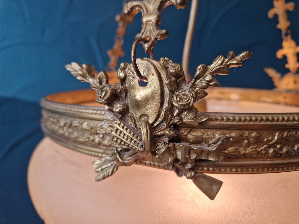 Art Nouveau Ceiling Light in Brass from Jugendstil, 1920s