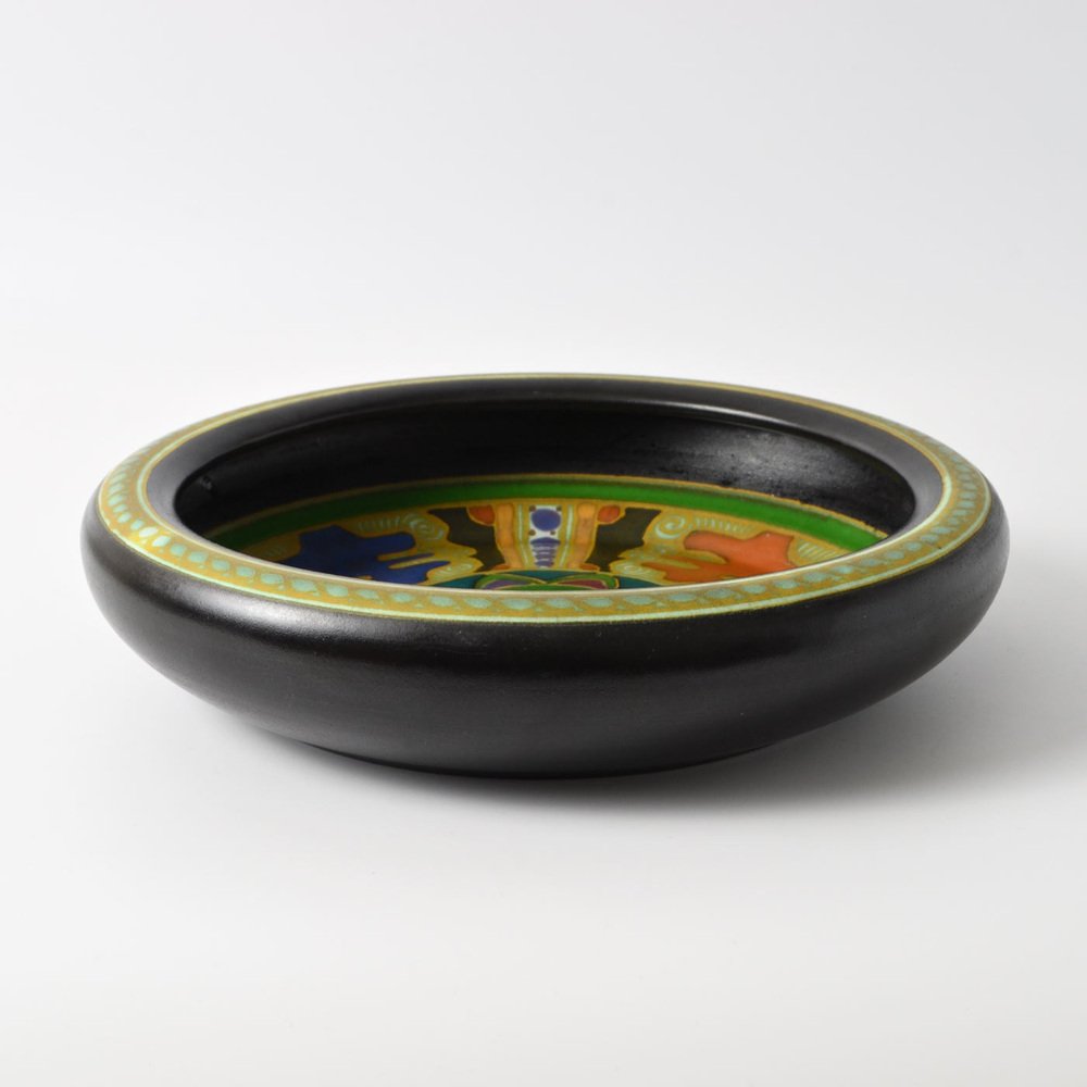 Art Nouveau Ceramic Bowl by Klaas Vet for Arnhemsche Fayencefabriek, 1910s