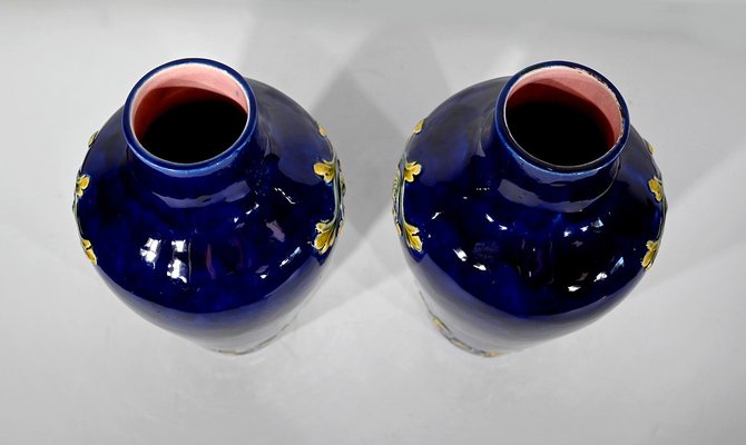 Art Nouveau Ceramic Vases, 1900s, Set of 2-RVK-1353301