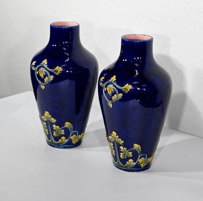 Art Nouveau Ceramic Vases, 1900s, Set of 2-RVK-1353301