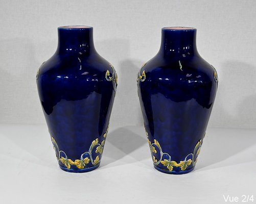 Art Nouveau Ceramic Vases, 1900s, Set of 2-RVK-1353301