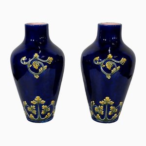 Art Nouveau Ceramic Vases, 1900s, Set of 2-RVK-1353301