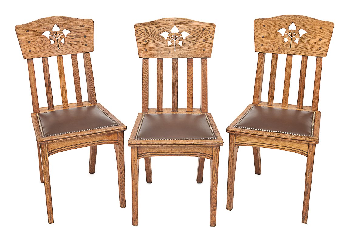 Art Nouveau Chairs by Léon Jallot, 1905, Set of 6