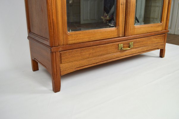 Art Nouveau Clematis Bedroom Set in Mahogany by Mathieu Gallerey, Set of 3-XNH-953875