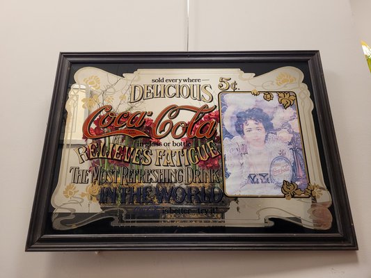 Art Nouveau Coca-Cola Mirror Poster, France, 1960s-NUC-1736848