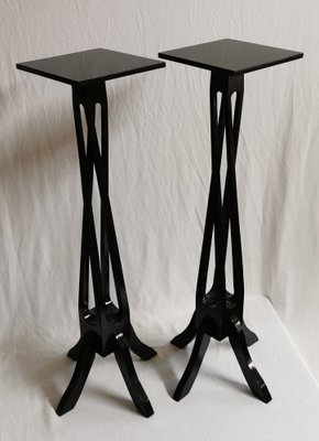 Art Nouveau Column Side Tables, 1900s, Set of 2-ELB-1811634