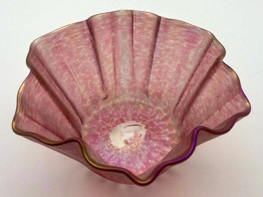 Art Nouveau Cookie Bowl in Iridescent Glass attributed to Pallme Konig & Hagel, 1870s-MJY-1791312