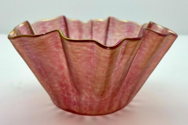 Art Nouveau Cookie Bowl in Iridescent Glass attributed to Pallme Konig & Hagel, 1870s-MJY-1791312