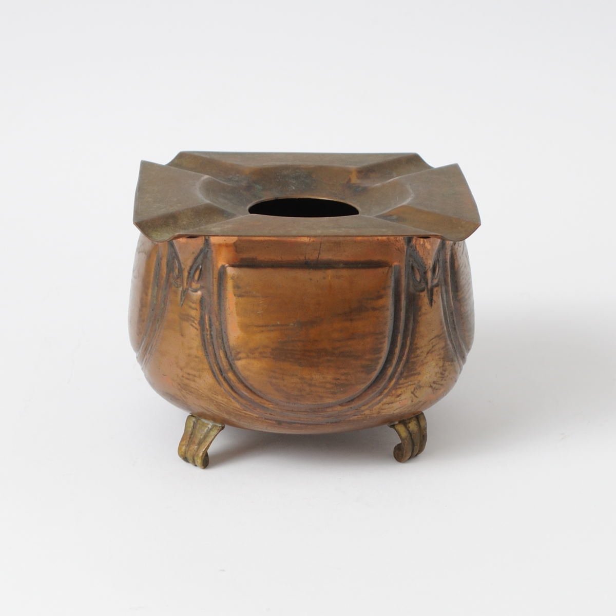 Art Nouveau Copper Ashtray by Albin Muller for Eduard Hueck