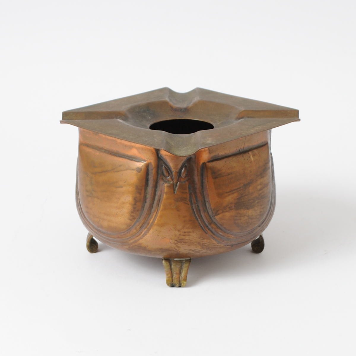 Art Nouveau Copper Ashtray by Albin Muller for Eduard Hueck