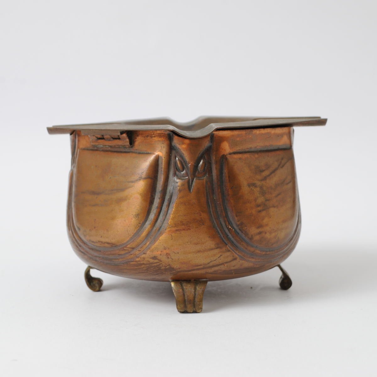 Art Nouveau Copper Ashtray by Albin Muller for Eduard Hueck