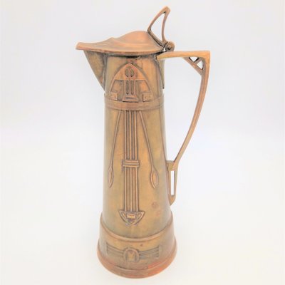 Art Nouveau Copper Can by Carl Deffner Esslingen. 1900s-WK-1750445