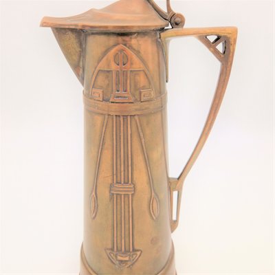 Art Nouveau Copper Can by Carl Deffner Esslingen. 1900s-WK-1750445