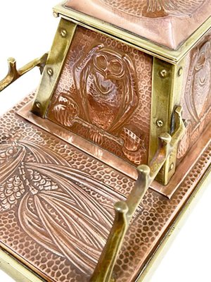 Art Nouveau Copper Inkwell, England, 1890s-1910s-UCH-1375354