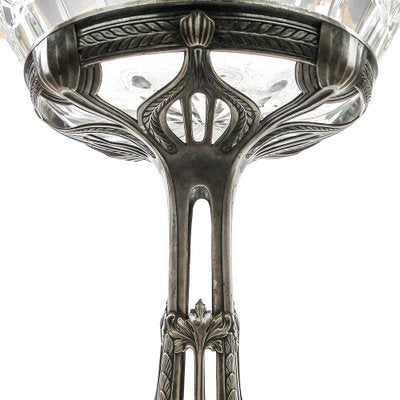 Art Nouveau Crystal Bowl on Stand from WMF, 1890s-BKO-1799032