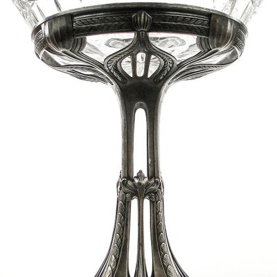 Art Nouveau Crystal Bowl on Stand from WMF, 1890s-BKO-1799032