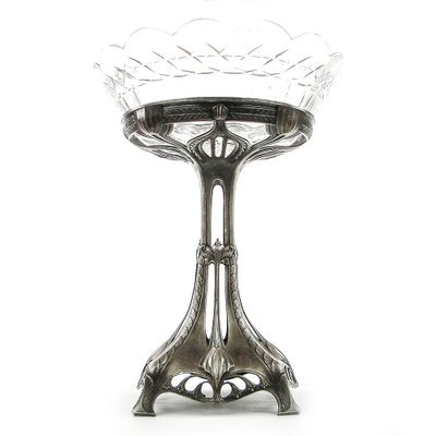 Art Nouveau Crystal Bowl on Stand from WMF, 1890s-BKO-1799032