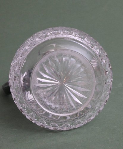 Art Nouveau Crystal Decanter with Silver Finish