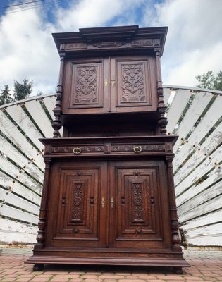 Art Nouveau Cupboard in Oak, 1900s-WQQ-2027209