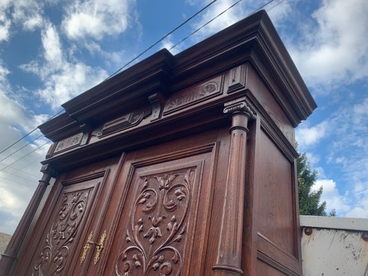 Art Nouveau Cupboard in Oak, 1900s-WQQ-2027209