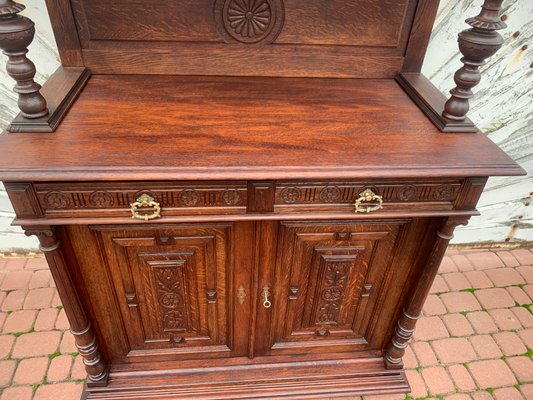 Art Nouveau Cupboard in Oak, 1900s-WQQ-2027209