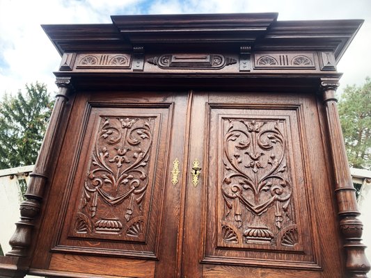 Art Nouveau Cupboard in Oak, 1900s-WQQ-2027209