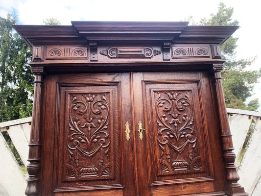 Art Nouveau Cupboard in Oak, 1900s-WQQ-2027209