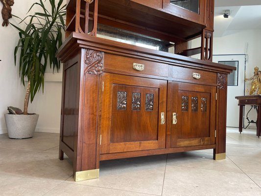 Art Nouveau Cupboard with Carvings-PXE-2031893