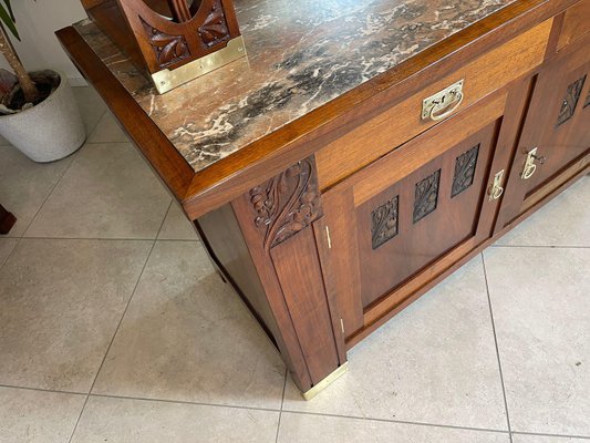 Art Nouveau Cupboard with Carvings-PXE-2031893