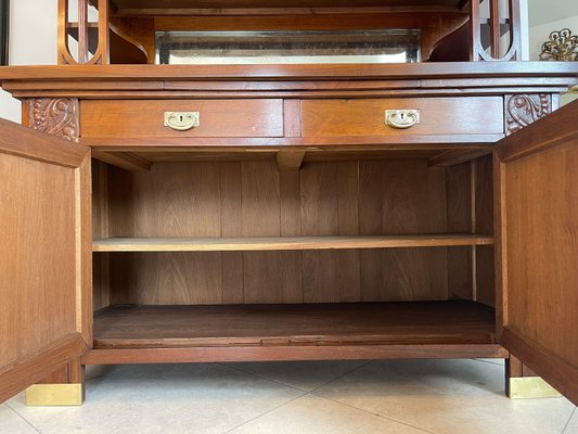 Art Nouveau Cupboard with Carvings-PXE-2031893