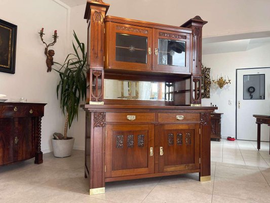 Art Nouveau Cupboard with Carvings-PXE-2031893