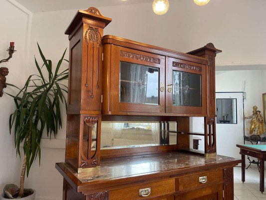 Art Nouveau Cupboard with Carvings-PXE-2031893