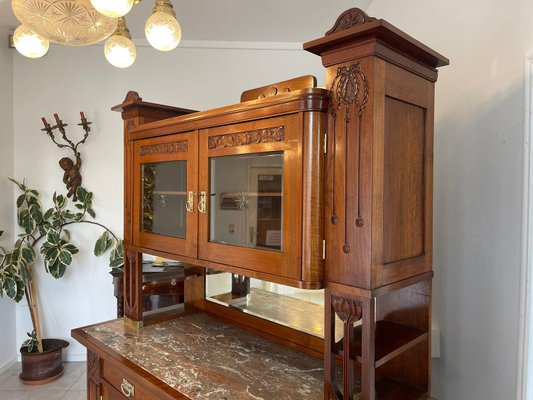 Art Nouveau Cupboard with Carvings-PXE-2031893