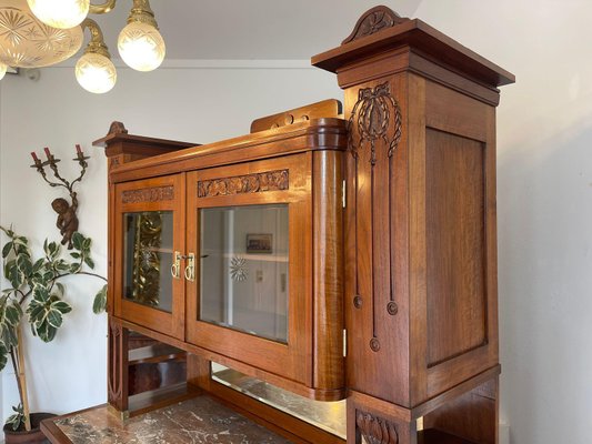 Art Nouveau Cupboard with Carvings-PXE-2031893