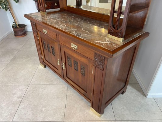 Art Nouveau Cupboard with Carvings-PXE-2031893