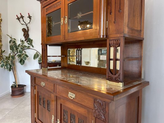 Art Nouveau Cupboard with Carvings-PXE-2031893