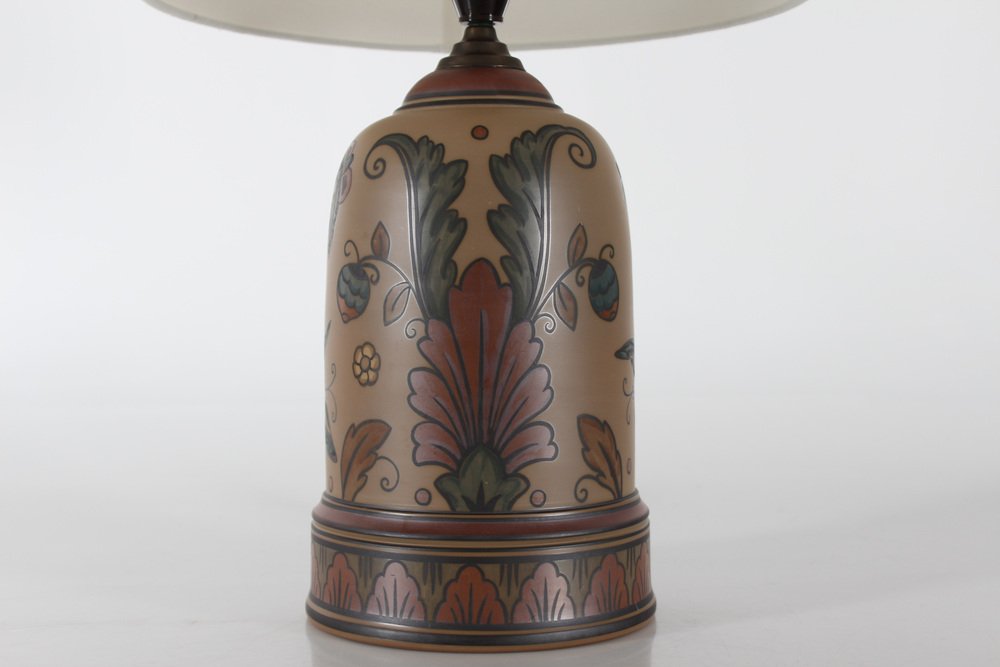 Art Nouveau Danish Butterfly Table Lamp by L. Hjorth Ceramic Bornholm, 1920s