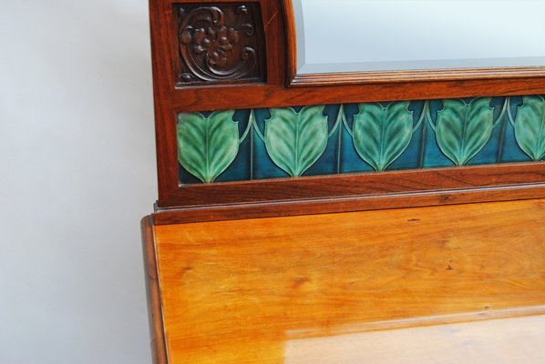 Art Nouveau Dressing Table with Mirror in Walnut, Czech, 1910-WHY-1778023