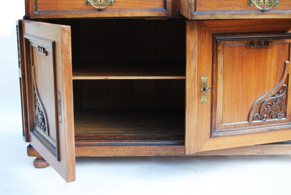 Art Nouveau Dressing Table with Mirror in Walnut, Czech, 1910-WHY-1778023