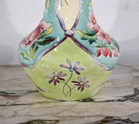 Art Nouveau Earthenware Vase from Longchamp, 1890s / 1900s-RVK-1378174