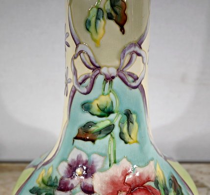 Art Nouveau Earthenware Vase from Longchamp, 1890s / 1900s-RVK-1378174