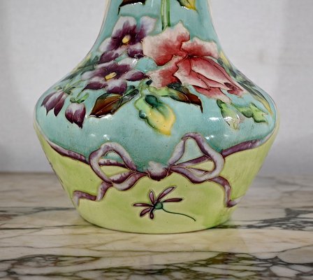 Art Nouveau Earthenware Vase from Longchamp, 1890s / 1900s-RVK-1378174