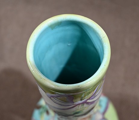 Art Nouveau Earthenware Vase from Longchamp, 1890s / 1900s-RVK-1378174