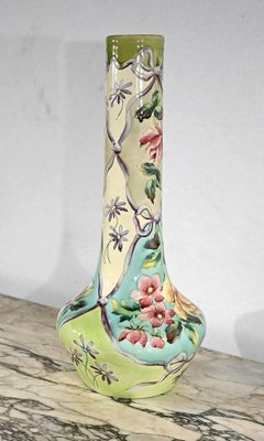 Art Nouveau Earthenware Vase from Longchamp, 1890s / 1900s-RVK-1378174