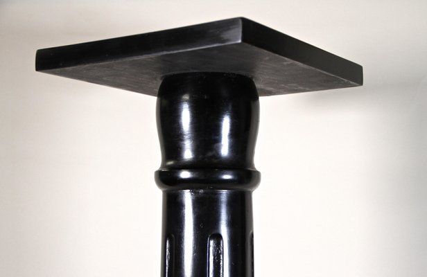 Art Nouveau Ebonized Beechwood Pedestal, Austria, 1900s-TQA-1321935